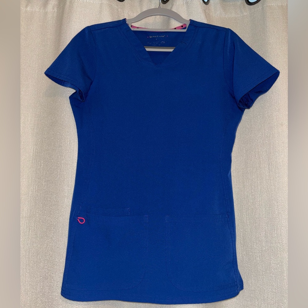 Heart Soul scrub set in galaxy blue